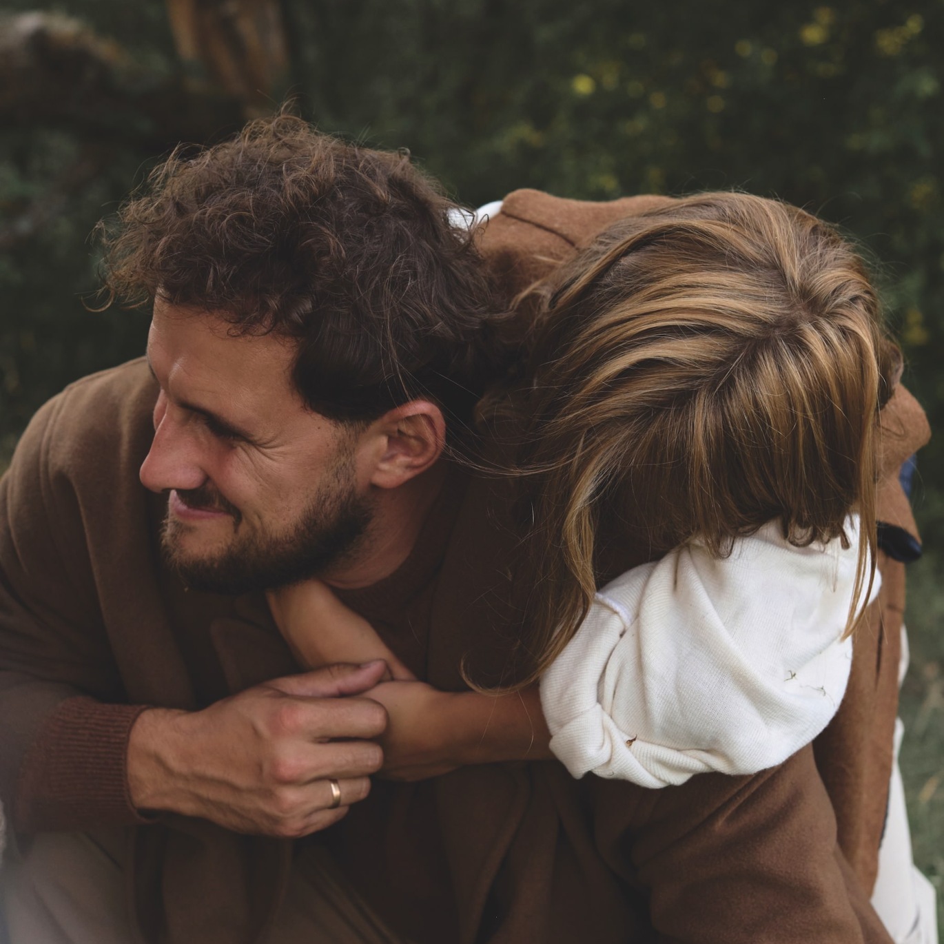 a couple playing